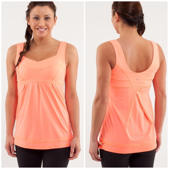 lululemon athletica Tops - Lululemon Run Tame Me Tank Orange